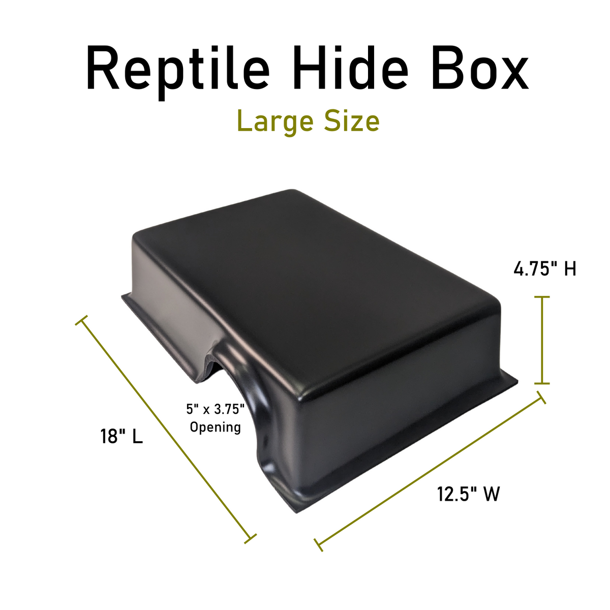 Snake Hideout Ball Python Reptile Hide, Black PVC, Lizard Gecko Snakes and Ball Python – Northern ...